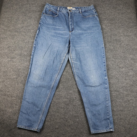 Talbots Jeans Womens 18 Blue High Rise Tapered Denim Mom Fit Classic Light Wash - Picture 1 of 16